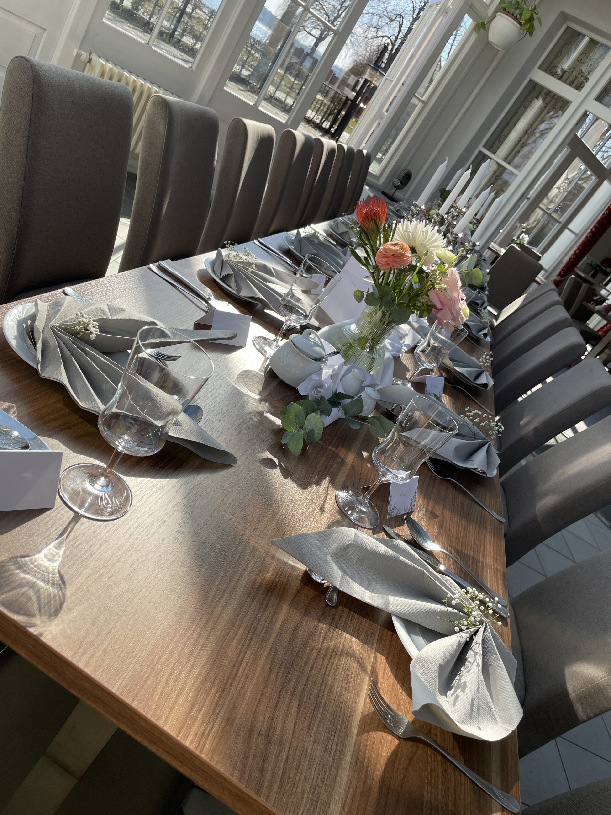 Veranstaltungsraum im Hotel Altes Kasino - festlich dekoriert